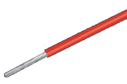 Red silicone single-core wire